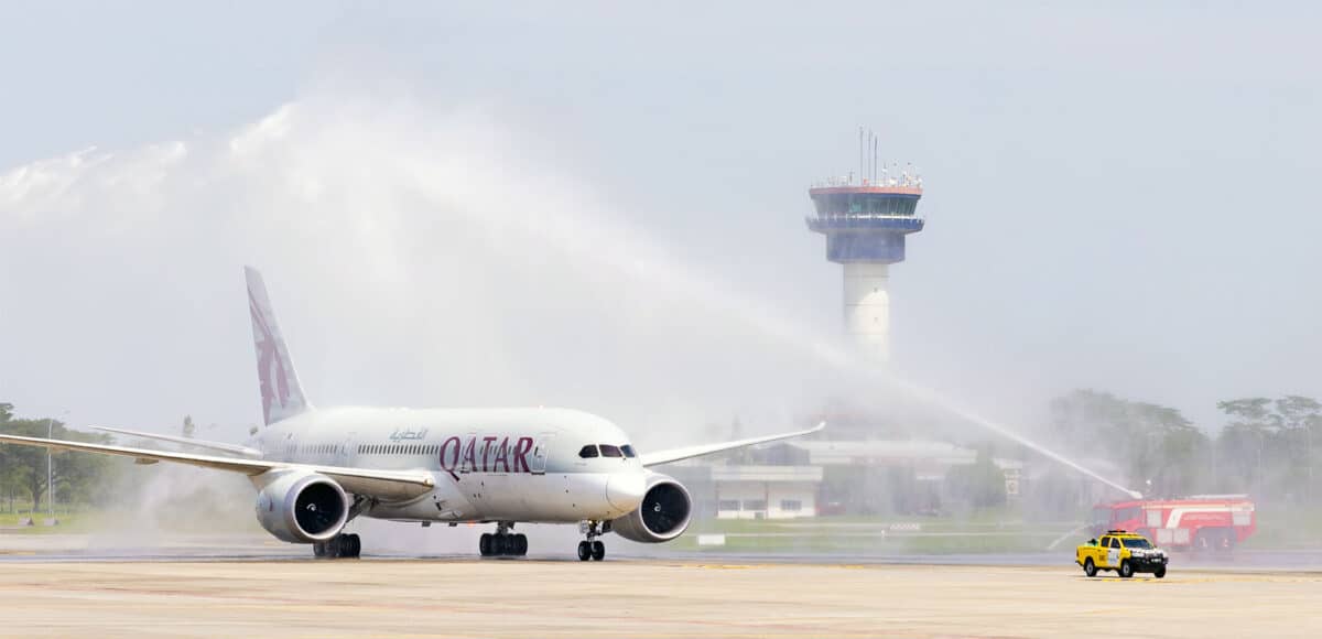 qatar-airways-touched-down-its-inaugural-flight-in-medan,-indonesia