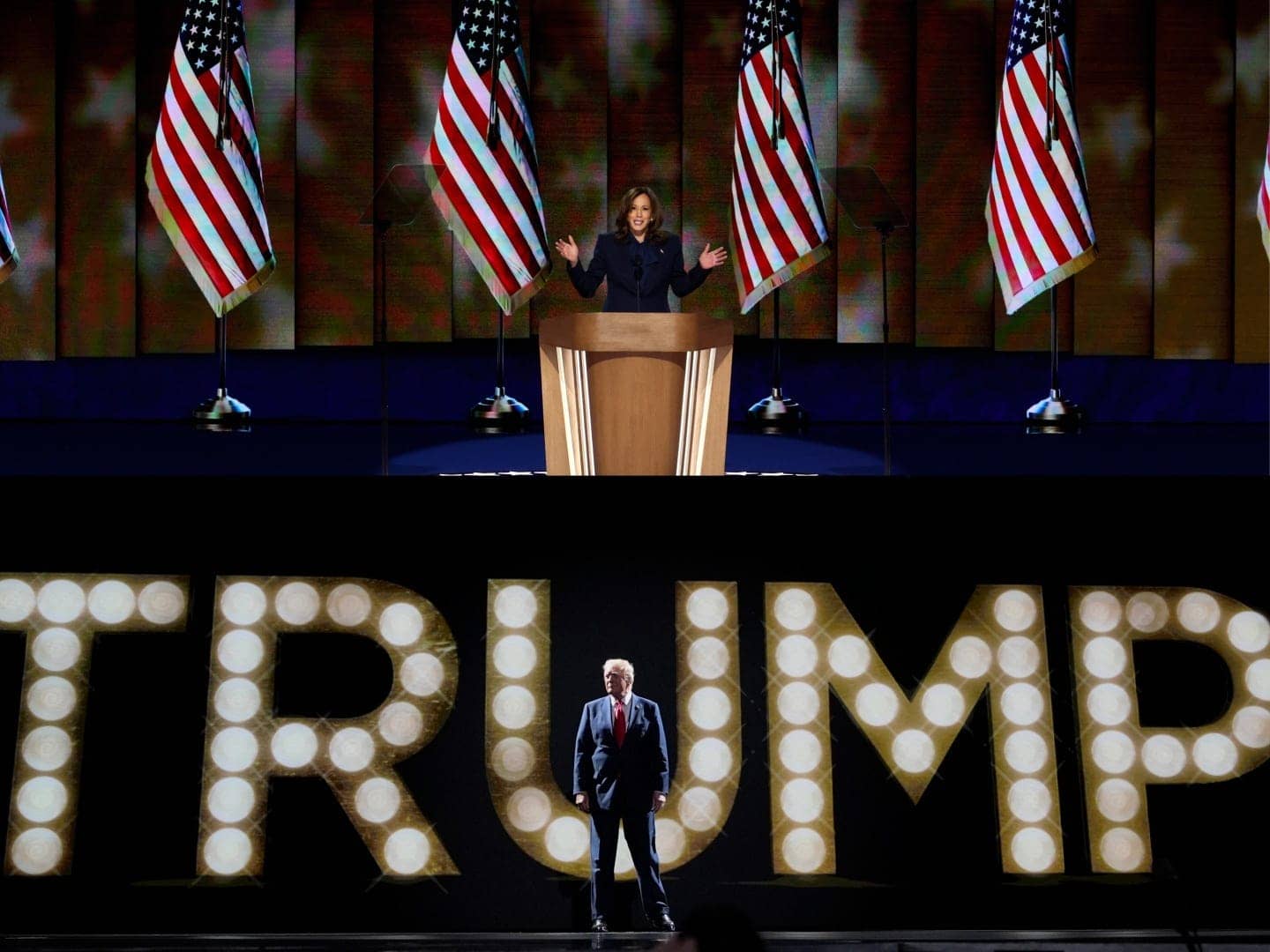 audience-signs-and-chants-at-the-dnc-were-all-about-america-at-the-rnc,-it-was-the-trump-show.